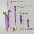 thumbnail image 3 of Wisteria Vine Artificial Flowers for Home Wall Decoration, Silk Flower String for Living Room Arrangement, Realistic Hanging Vines for Event Scenery Decor, A Bunch of Red Artificial Vine Flowers, 3 of 8