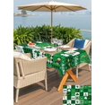 thumbnail image 6 of 60x102 Inch Outdoor Tablecloth with Umbrella Hole Zipper Rectangle St. Patrick's Day Rectangular Tablecloths Outside Waterproof Shamrock Gnomes Green Checkered Buffalo Patio Table Cover for Picnic, 6 of 8
