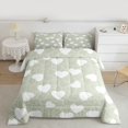 thumbnail image 2 of Feelyou Kawaii Love Heart Bedding Comforter Set for Kids, Romantic Valentines Day Twin Comforter Sets, Green Cartoon Reversible Bedding Set, Super Cozy Room Decor, 2pcs, 2 of 8