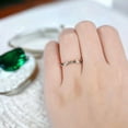 thumbnail image 4 of thejewelryart Leaf Vine Moss Agate Wedding Band Marquise Alexandrite, Moissanite Dainty Promise Ring Bridal Jewelry for Her Silver 5.5, 4 of 5