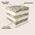 thumbnail image 4 of JONATHAN Y Felix 15.5" Contemporary Natural Marble Handmade Cube End Table, Beige/White/Gray, MTB1101C, 4 of 7