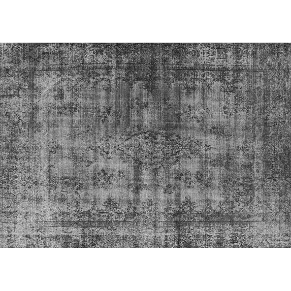 Ahgly Company Indoor Rectangle Oriental Gray Industrial Area Rugs, 8' x 10'
