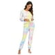 thumbnail image 5 of Pantalones de manga larga para mujer, traje con cordón, pijama teñido anudado, ropa de casa de otoño e invierno, 5 of 6