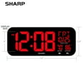 thumbnail image 7 of SHARP Large Oversized Screen LED Clock with Outdoor/Indoor Temperature with Outdoor Sensor, with Date and Day of Week – 14 inch Clock with 4 inch Digits, 7 of 7
