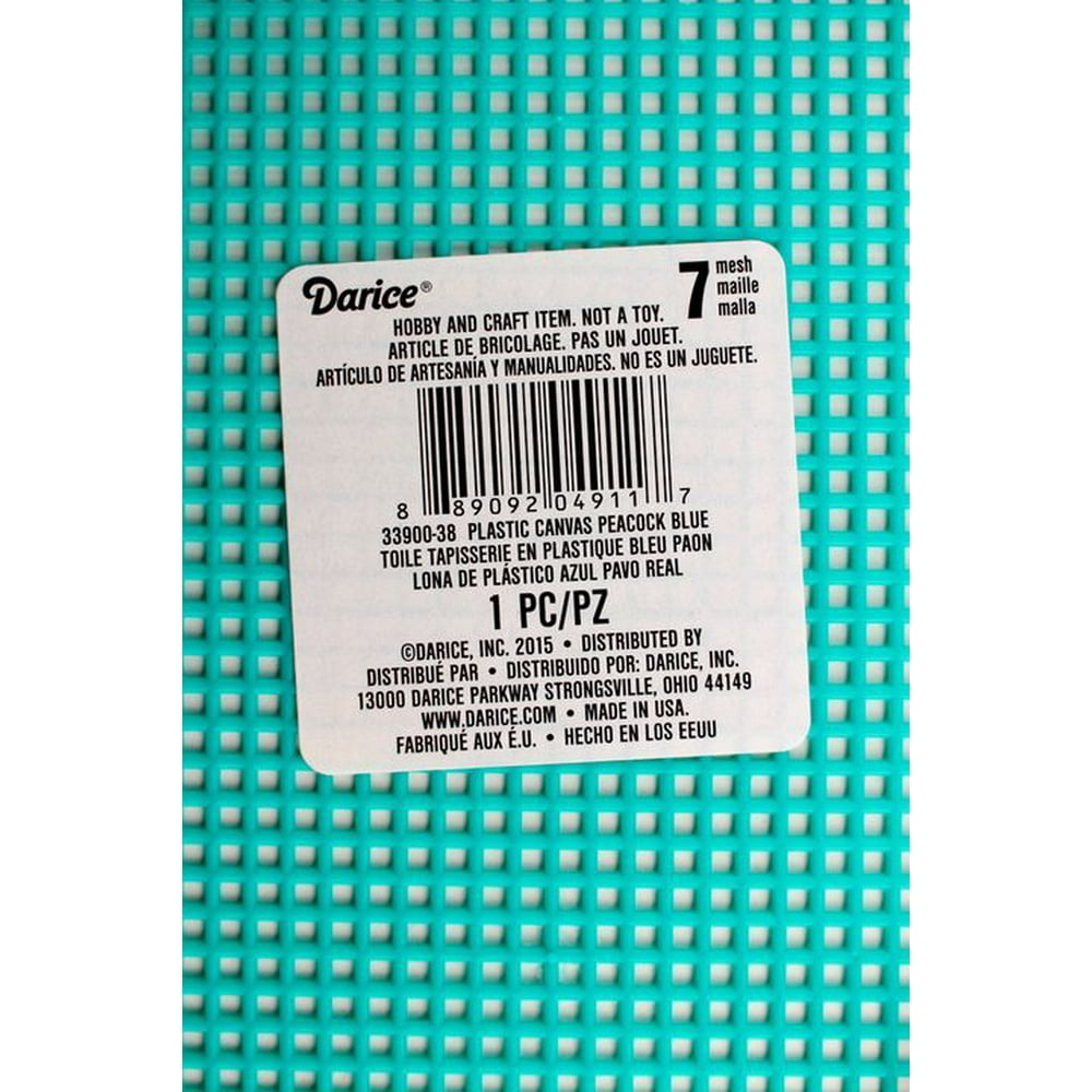 7 Mesh Count Peacock Blue Plastic Canvas Sheet 10.5 x 13.5 Inch 1 Sheet