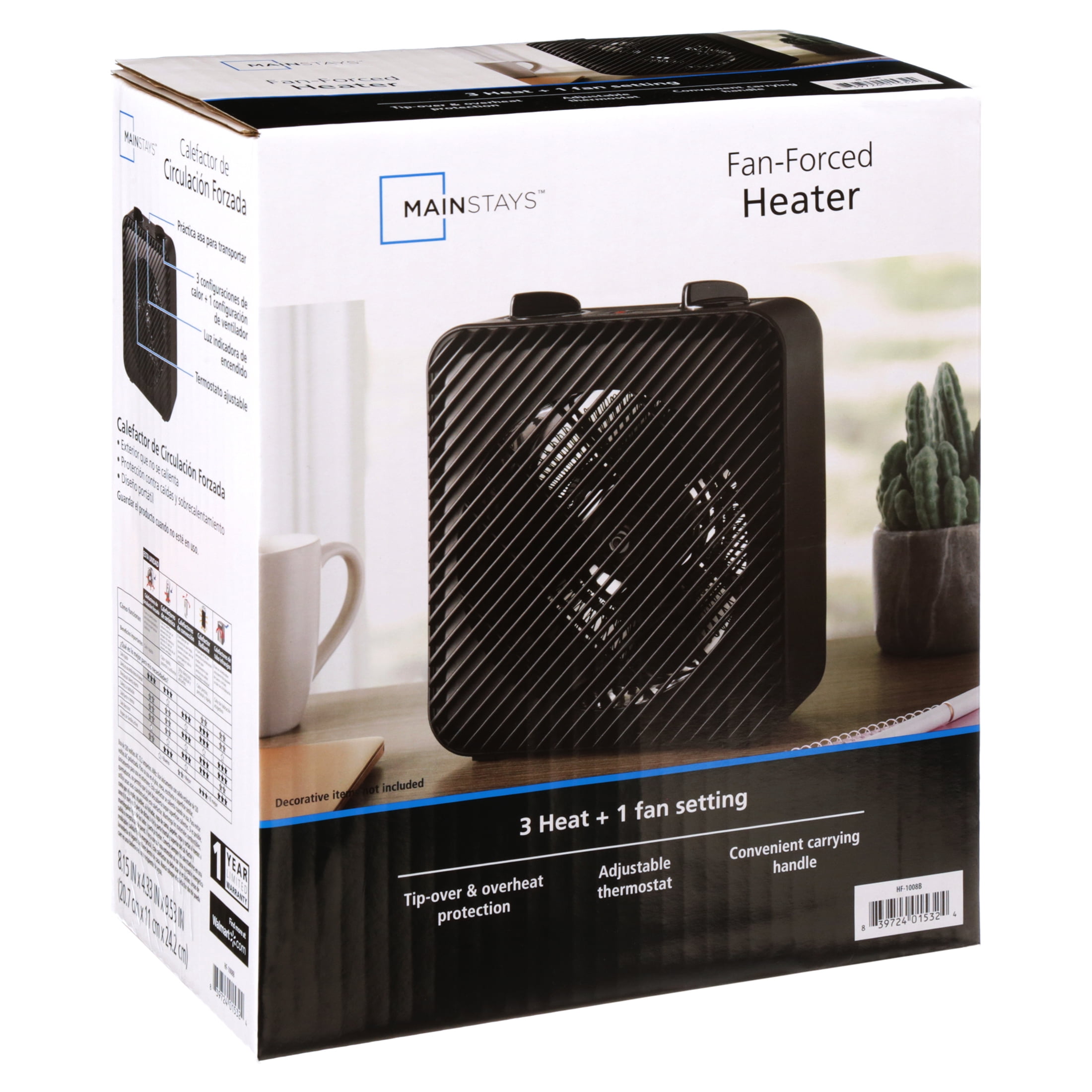 Mainstays 1500 W Ceramic Heater With Thermostat Best Image Home