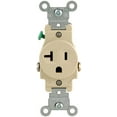 thumbnail image 2 of Leviton Mfg S01-5801-KIS Ivory Commercial Grade Straight Blade Single Receptacle, 2 of 3