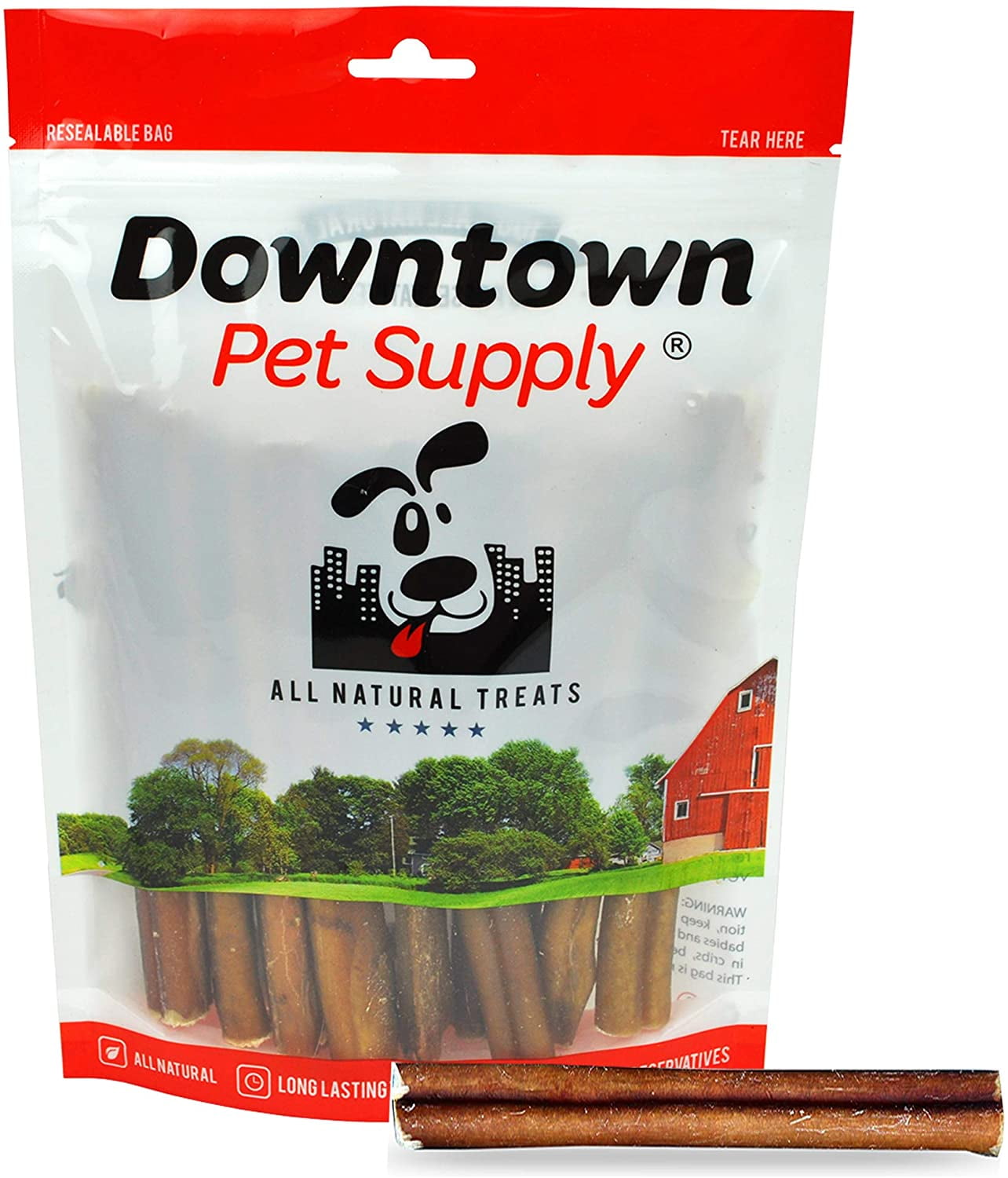 Downtown Pet Supply 6" BULLY STICKS Free Range Standard Regular Thick