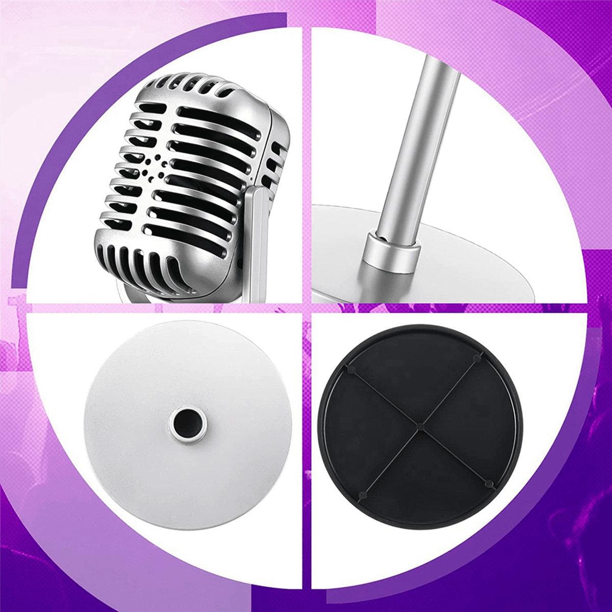 20Pcs Retro Microphone Props Model Vintage Microphone Antique Microphone Toy Microphone Stage Table Decor,Silver