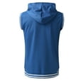 thumbnail image 6 of AIEOTT Mens Zip Up Hoodie Vest with Hood Plus Size Sleeveless Vest Solid Color Casual Jacket Lightweight Hoodie Vest with Pockets, 6 of 9
