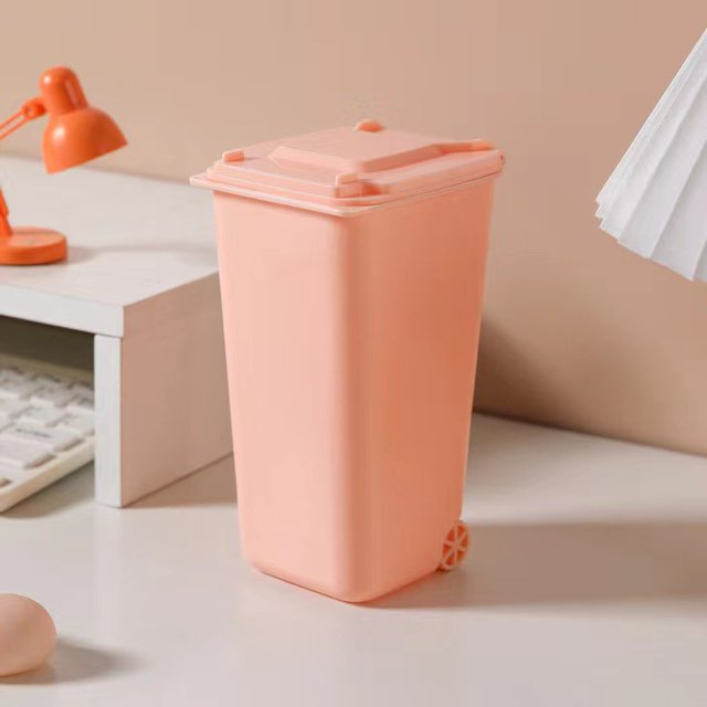 Mini bote de basura de escritorio para estudiantes, barril de almacenamiento para escritorio de oficina, bote de basura pequeño, caja de almacenamiento de artefactos de clasificación