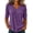 Purple, variant on Fengactive Womens V Neck Top Long Sleeve Slub Texture Relaxed Fit Casual Basic Tee