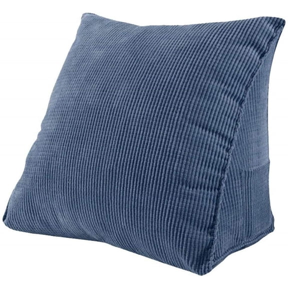 Blue Wedge Back Support Pillow, for Bed, Sofa, Office and Trips