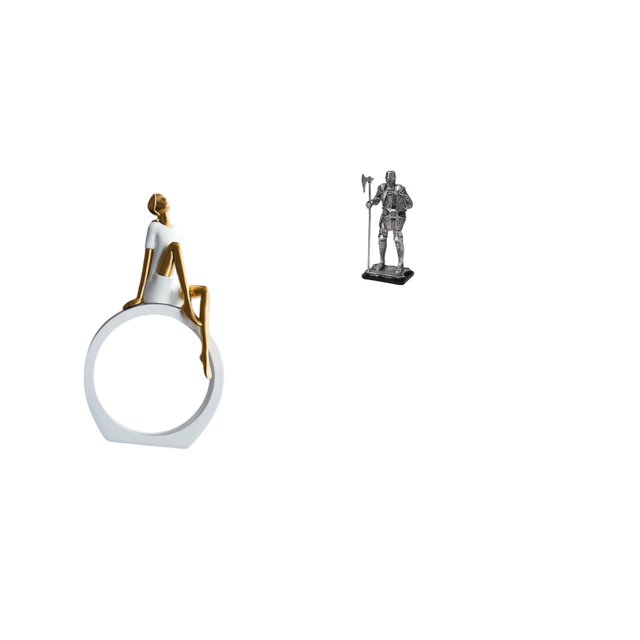 Escultura de caballero para mesa de dormitorio, centro de mesa, regalo único para lectores y decoración rústica para el hogar, adorno abstracto para e