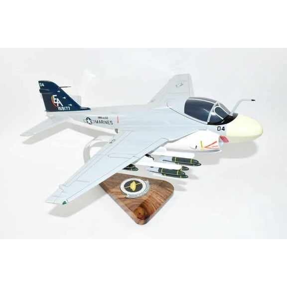 VMA(AW) 332 Moonlighters 1976 A-6 Intruder Model, 1/36th Scale, Mahogany, Marines