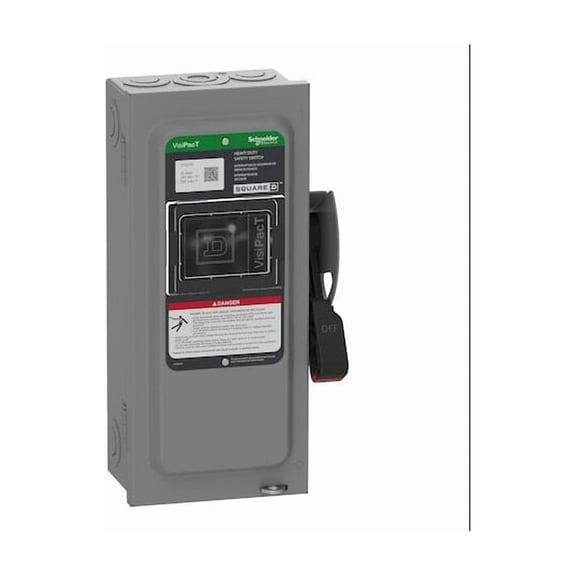 Safety Switch, Fusible, DPST, Single Phase, NEMA 1, Indoor, Steel VH221N