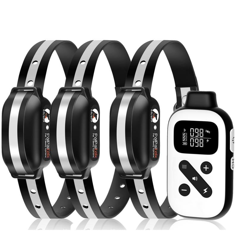 PaiPaitek Dog Shock Collar with Remote For 3 Dogs, Automatic Bark