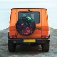 thumbnail image 6 of Pofeuu Red And Green Carnation Print Spare Tire Wheel Cover for Car Truck SUV Camper Universal Fit Spare Tire Cover RV Spare Tire Covers-14 inch, 6 of 6