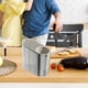 thumbnail image 1 of Bloque de cuchillos Macarena almacenamiento de herramientas de cocina acrílico con soporte para palillos gris, 1 of 8