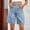 Light Blue, variant on Jean Shorts for Women Trendy High Waisted Stretchy Denim Summer Casual Hem Mom Long Shorts Cutoff Jorts