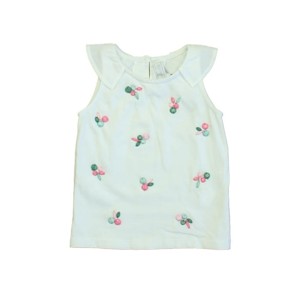 Pre-Owned Tartine Et Chocolat Boys White Beaded Tank Top size: 2T (Good)