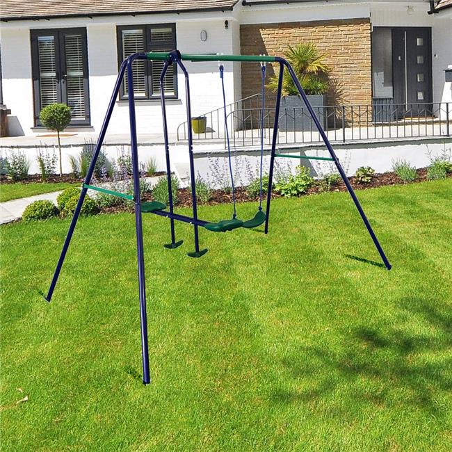 Aleko BSW04UNB Outdoor Sturdy Child Swing Set with 1 Swing, 1 Glider
