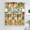 thumbnail image 2 of Kitchen Curtains 36 Inch Short - 3 Panel Set, Boho Sunflower Butterfly Floral Print, Rod Pocket Window Curtain for Rustic Farmhouse, Country Vintage Summer Decor, Easy Wash, 2 of 6