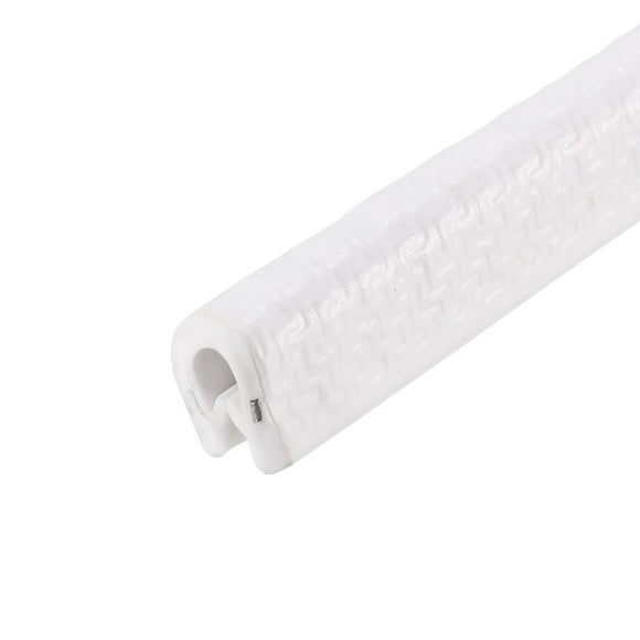 Unique Bargains Edge Trim U Seal White PVC Plastic U Channel Edge Protector Fits 1/64'' - 1/16'' Edge 5 Feet Long