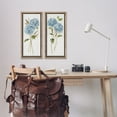 thumbnail image 2 of Stupell Industries Blue Hydrangea Long Stems Botanical & Floral Painting Brown Floater Framed Canvas Art Print Wall Art, 11 x 25, Set of 2, 2 of 9