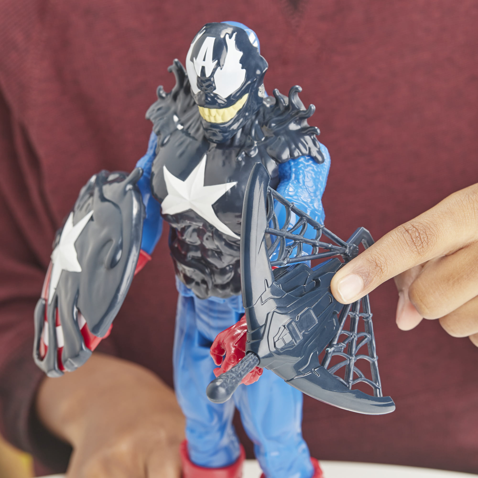 Spider-Man Maximum Venom Titan Hero Captain America