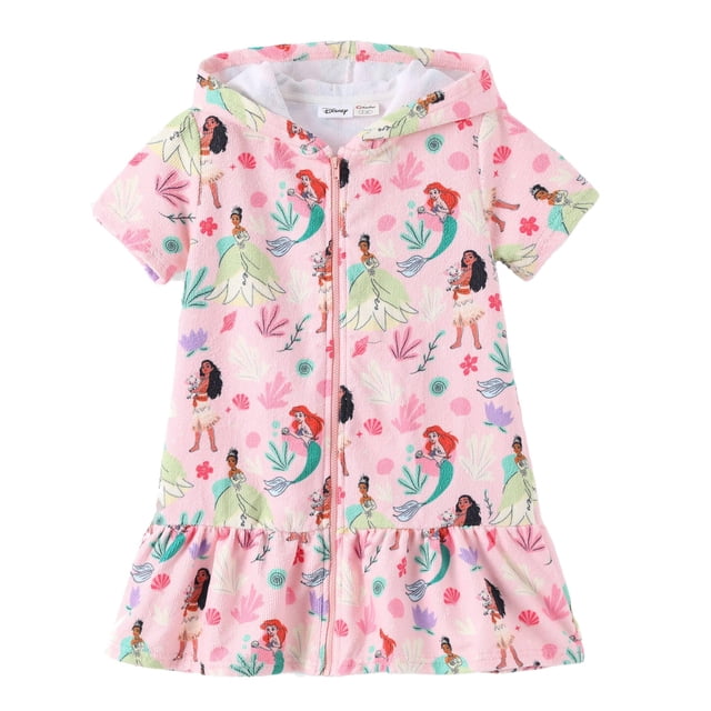 Traje de baño para cubrir a la princesa Disney Moana Ariel Tiana para niñas de 6 a 7 años