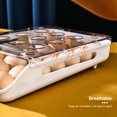 thumbnail image 4 of Batería de Cocina Soporte para huevos para refrigeradorbandeja para 21 huevosdispensador de huevos (gris) Likrtyny Libre de BPA, 4 of 9