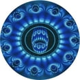 thumbnail image 1 of Ahgly Company Indoor Round Patterned Blue Dress Blue Area Rugs, 8' Round, 1 of 6