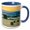 Blue/White, variant on 3drose, France, Provence. Lavender Field Near Sault., 11oz Two-tone Green Mug