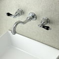 thumbnail image 2 of Kingston Brass KS3121PKL Duchess Two-Handle Wall Mount Bathroom Faucet, Polished Chrome, 2 of 5