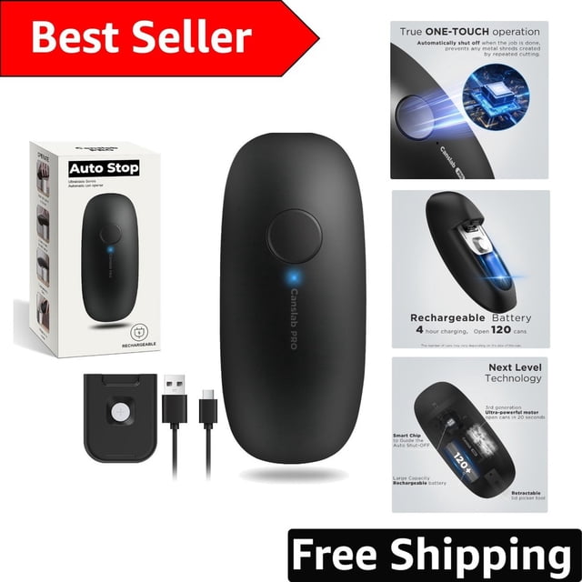 Hands-Free Ultrablade PRO Can Opener - Side Cut Tech, USB Rechargeable & Compact