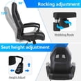 thumbnail image 5 of PayLessHere Gaming Office Chair - PU Leather w/Massage & 360° Swivel for Adults，Black, 5 of 8