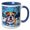 Blue/White, variant on 3drose, Lovely Bulldog Dog in Winter. Colorful Art. Amazing Gift for All, 11oz Magic Transforming Mug