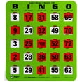 thumbnail image 1 of Regal Games Easy Read Green Bingo Heavy Duty 5 Ply Jumbo Shutter Slide Bingo Cards with Big Tabs (50 Pack), 1 of 4