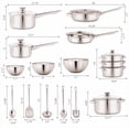 thumbnail image 3 of Mainstays 20-Piece Cookware, Steamer, Mixing Bowl & Kitchen Tool Set with Glass Lids, 3 of 18