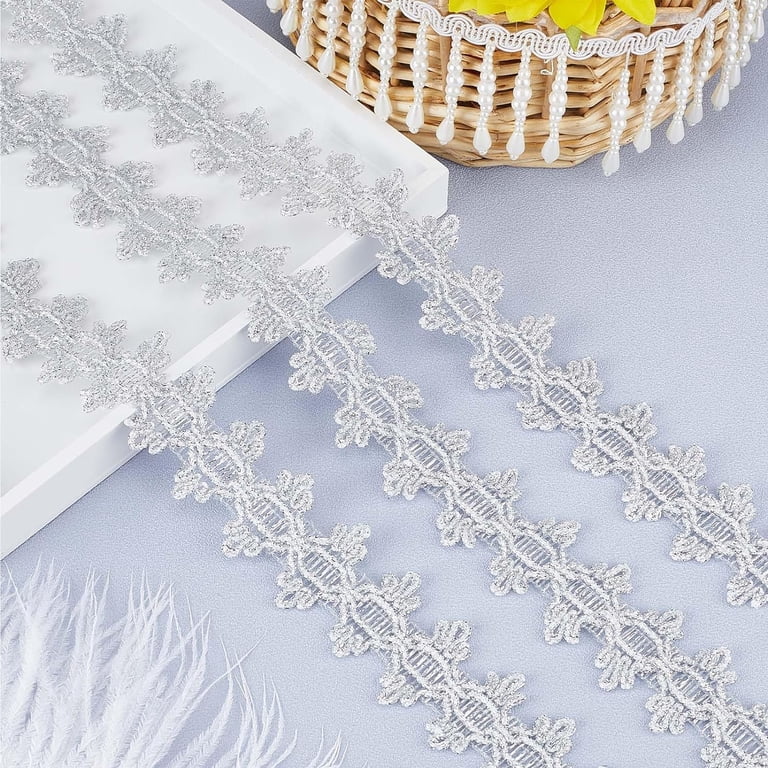20 Yards 1.34 Inch Metallic Braid Trim Gold Floral Lace  display picture 2