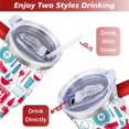 thumbnail image 5 of 40oz Dentist Doctor Red Stainless Steel Flip Straw Tumbler Spill Proof Travel Cup Double Wall Vacuum Insulated Coffee Mug with Handle, 5 of 6