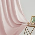thumbnail image 3 of Exultantex Pink Blackout Curtain with Pompoms for Nursery Room Darkening Thermal Drapes for Baby Girls,2pcs,50"W x 54"L,Rod Pocket, 3 of 7