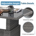 thumbnail image 7 of JOIVI 8 Piece Outdoor Furniture Set, Outdoor Patio Conversation Sets with Lift Dining Table and Deck Box, Outdoor Couch Set with PE Rattan Sectional Sofas for Lawn, Deck, Balcony, Grey, 7 of 7