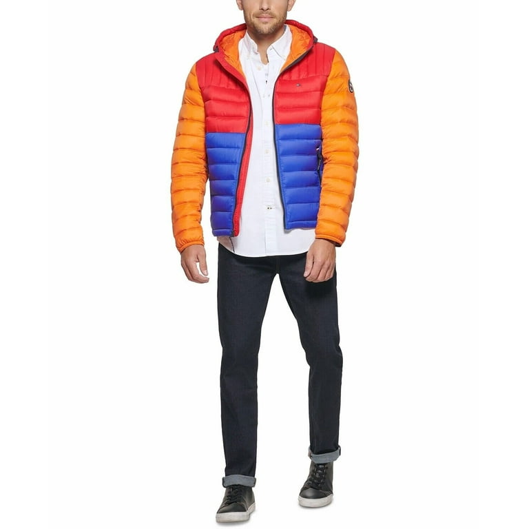 Tommy hilfiger men's hotsell wilson colorblocked puffer jacket