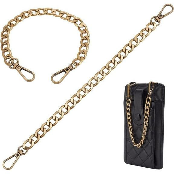 l 2pcs 12 inch Aluminum Chain Strap Antique Bronze Bag Purse Chain Extender Chain Shoulder Bag Strap Replacement Handles with Metal Clasps for Women Handbag Bag Purse Making