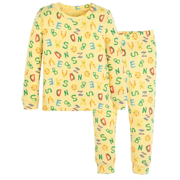Pijama moimoln de algodón suave modal para bebés pequeños, amarillo 8