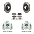 thumbnail image 1 of Transit Auto Rear Disc Brake Coated Caliper Drilled Slotted Rotors and Ceramic Pads Kit for Car 2012 Ram C/V with Single Piston Front From 03 24 12 KCD-100639T, 1 of 11