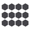 thumbnail image 1 of 12PCS Hexagon Acoustic Panels High Density Sound Absorbing Panels Sound Proof Beveled Edge Wall Panels 14x12x7cm Dark Gray, 1 of 5