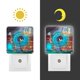 thumbnail image 3 of Annie y Carola Luz nocturna LED con sensor de anochecer a amanecer para dormitorio, baño, pasillo, escaleras - Lámpara LED nocturna de enchufe, 0.5W - 1 pieza, 3 of 6